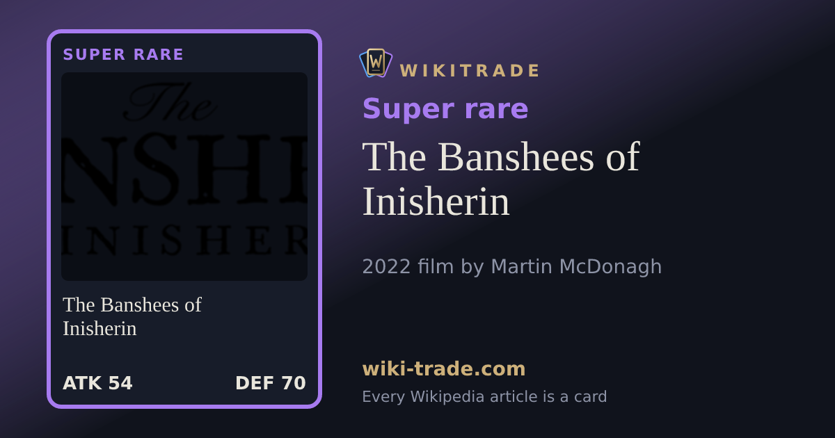 The Banshees of Inisherin — Super rare card