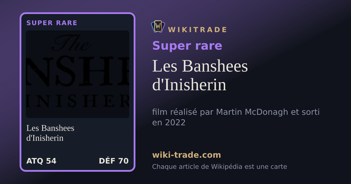 Les Banshees d'Inisherin — carte Super rare