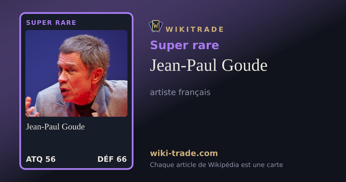 Jean-Paul Goude — carte Super rare