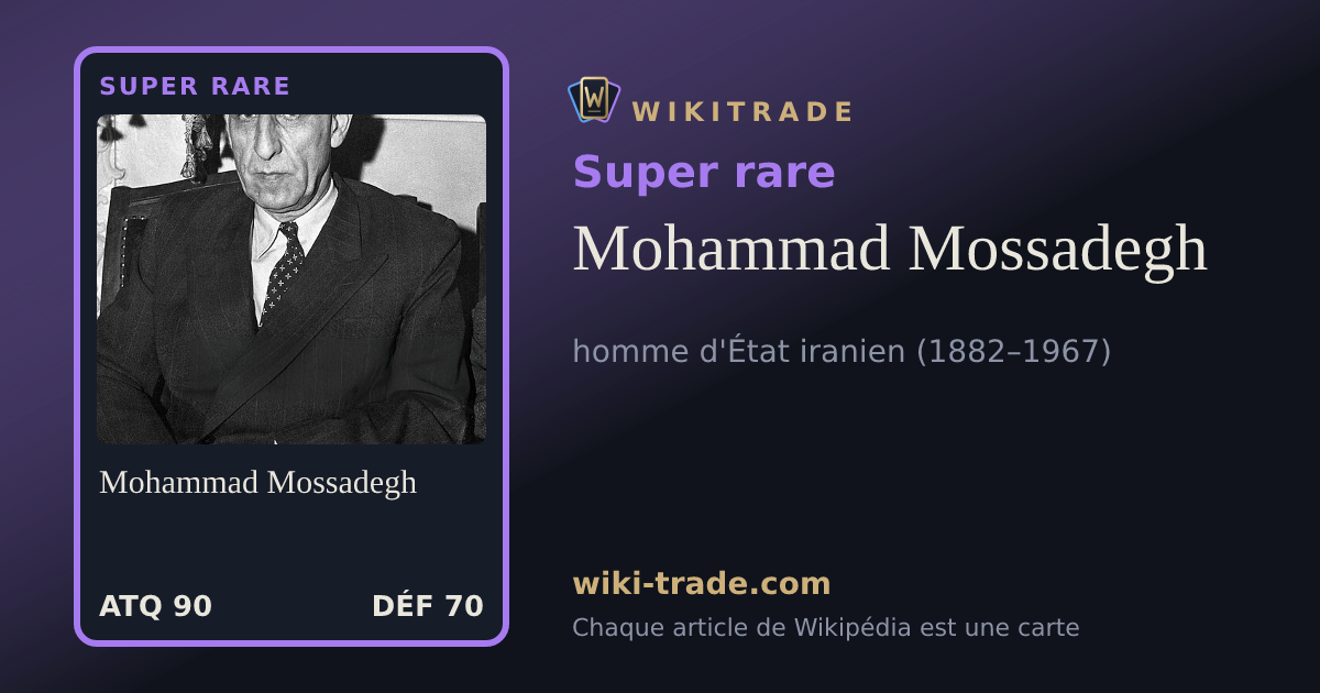 Mohammad Mossadegh — carte Super rare