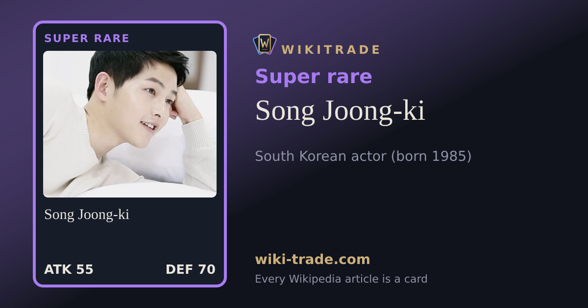 Song Joong-ki — Super rare card
