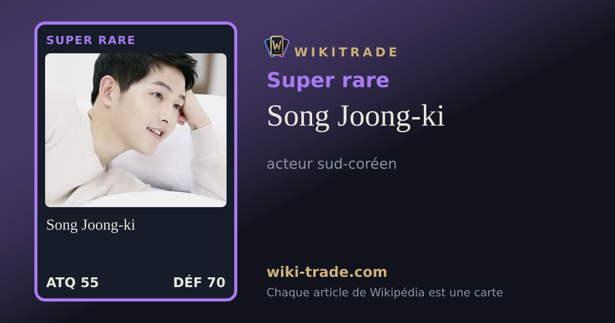 Song Joong-ki — carte Super rare