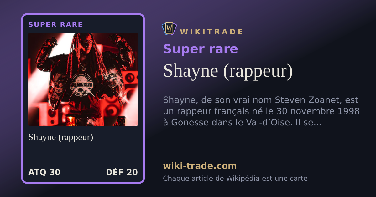 Shayne (rappeur) — carte Super rare