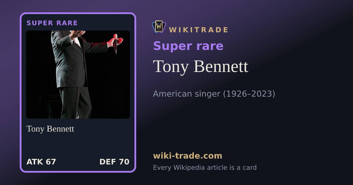 Tony Bennett — Super rare card