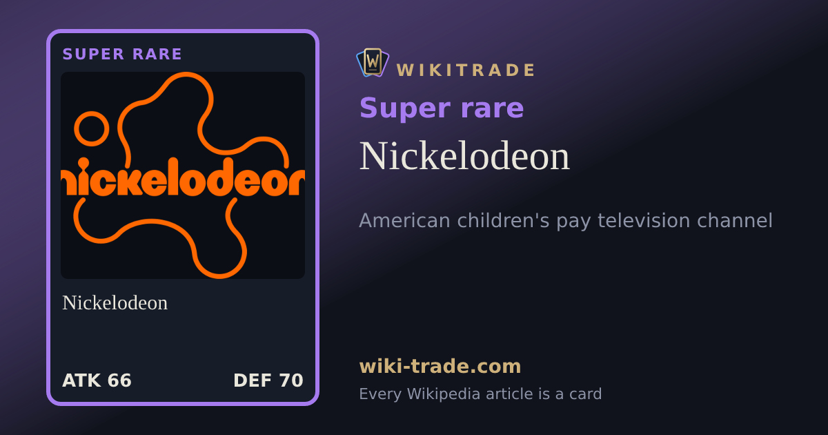 Nickelodeon — Super rare card