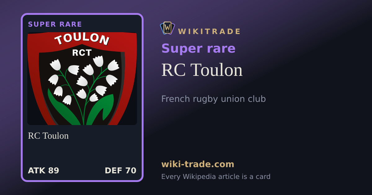 RC Toulon — Super rare card