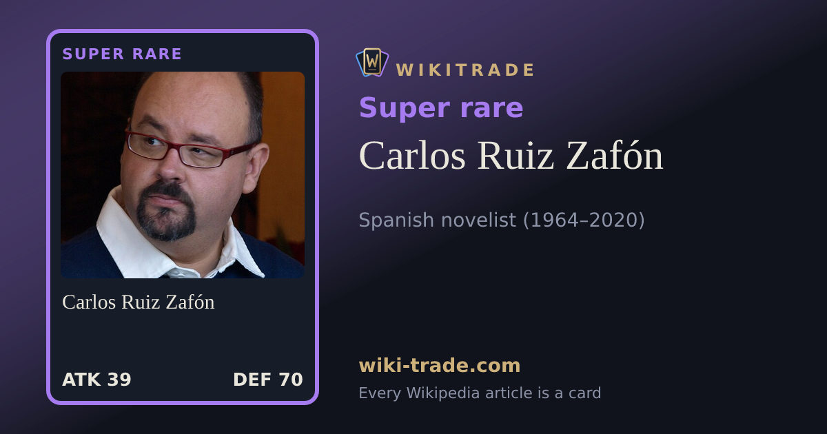 Carlos Ruiz Zafón — Super rare card