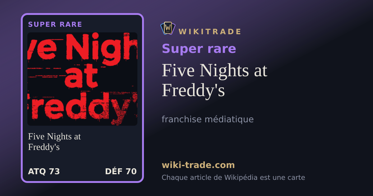 Five Nights at Freddy's — carte Super rare
