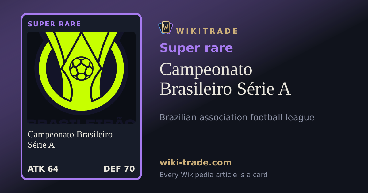Campeonato Brasileiro Série A — Super rare card