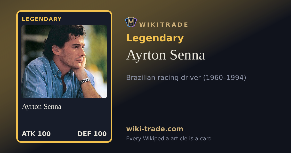 Ayrton Senna — Legendary card
