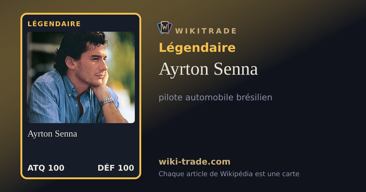 Ayrton Senna — carte Légendaire