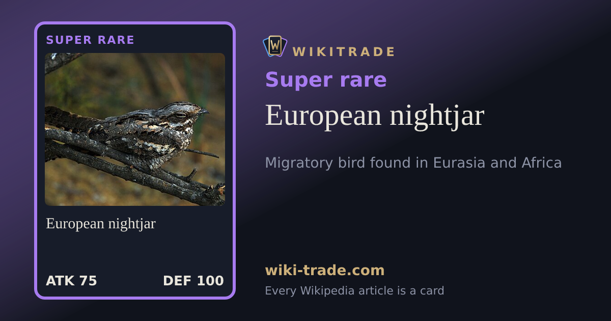European nightjar — Super rare card