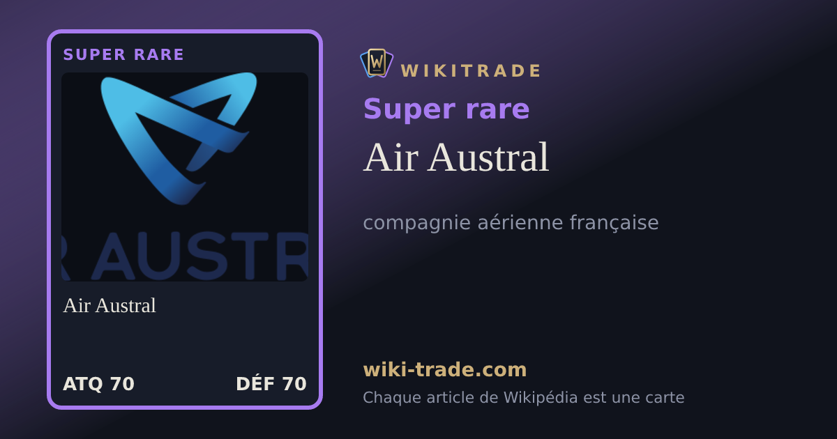 Air Austral — carte Super rare