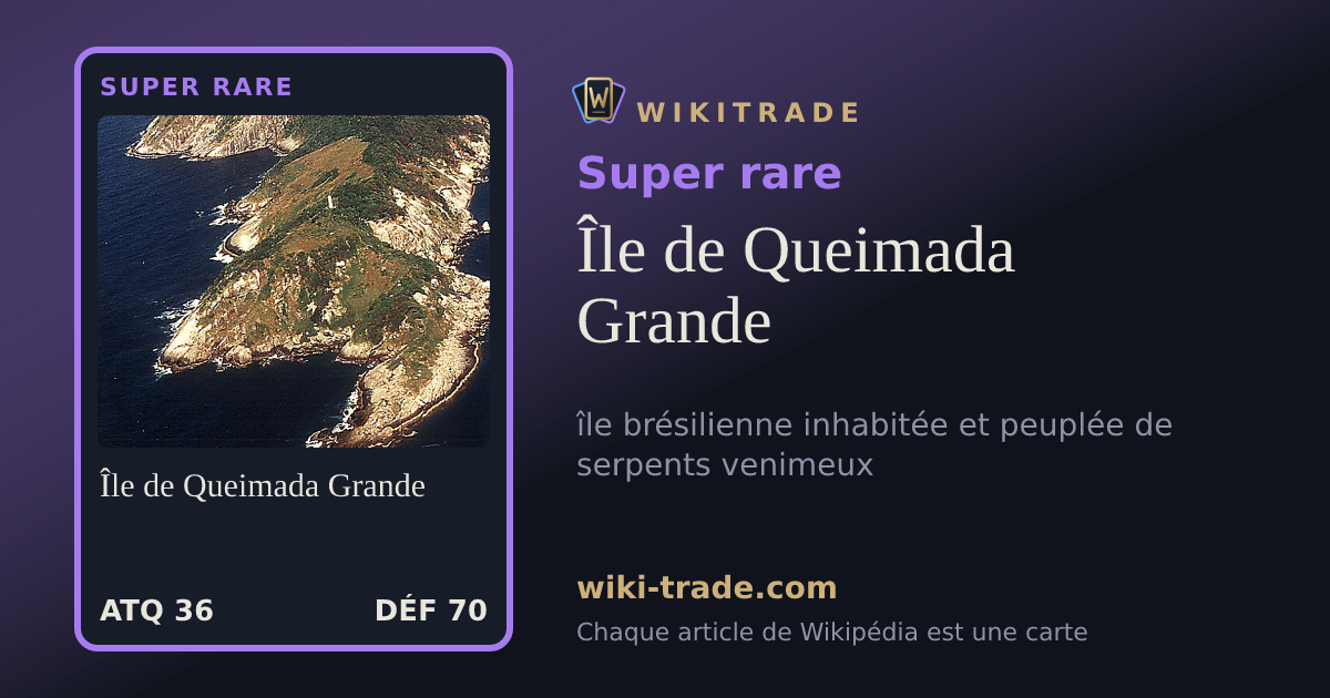 Île de Queimada Grande — carte Super rare