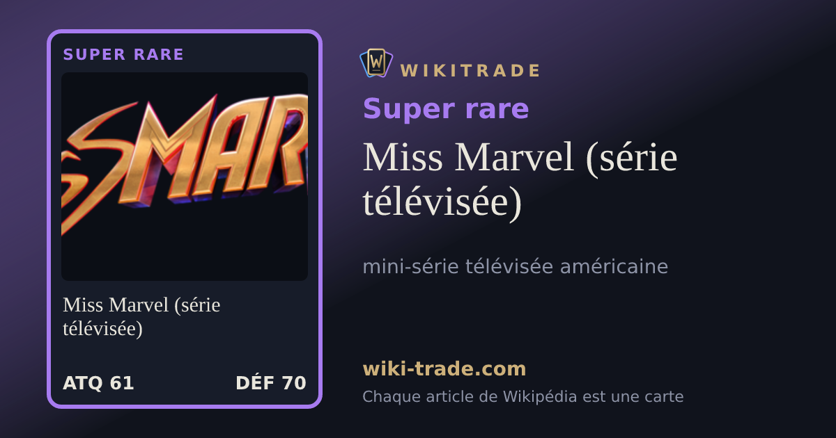 Miss Marvel (série télévisée) — carte Super rare