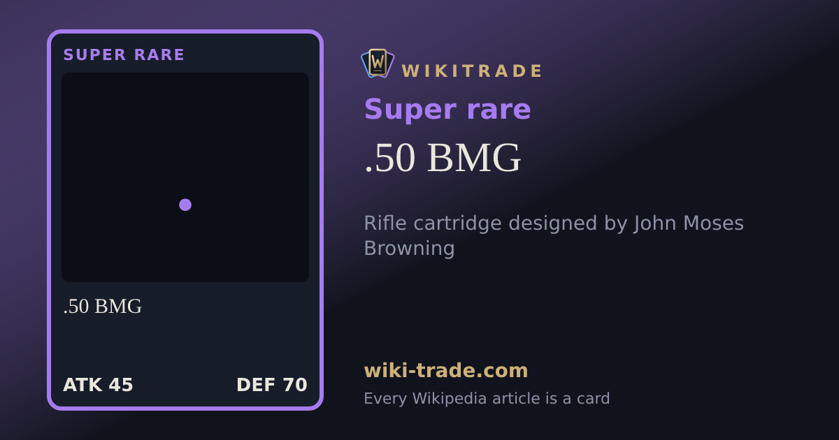 .50 BMG — Super rare card