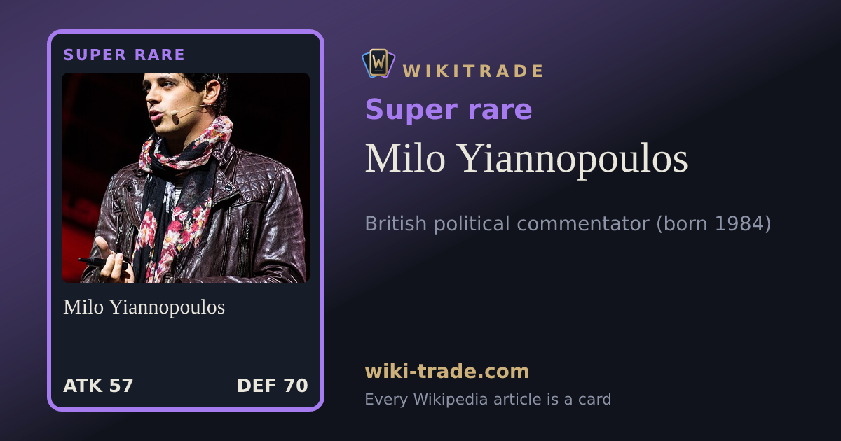 Milo Yiannopoulos — Super rare card
