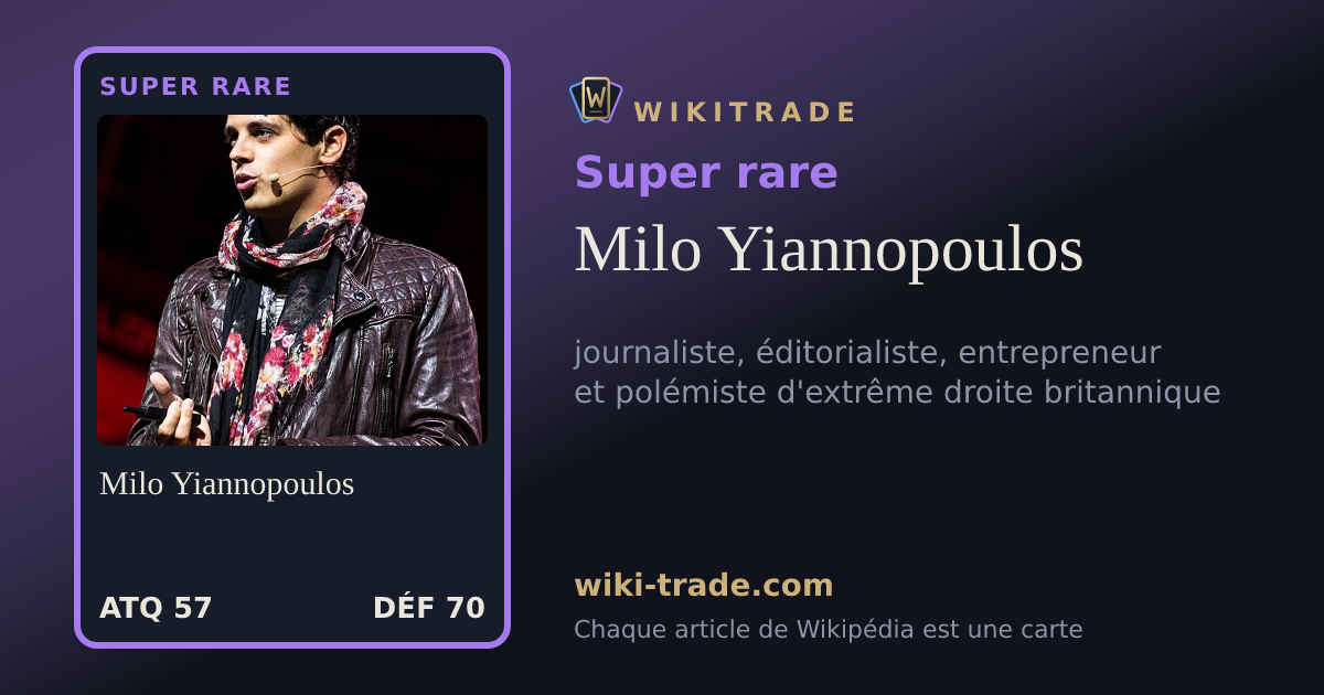 Milo Yiannopoulos — carte Super rare