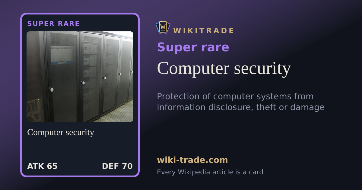 Computer security — Super rare card