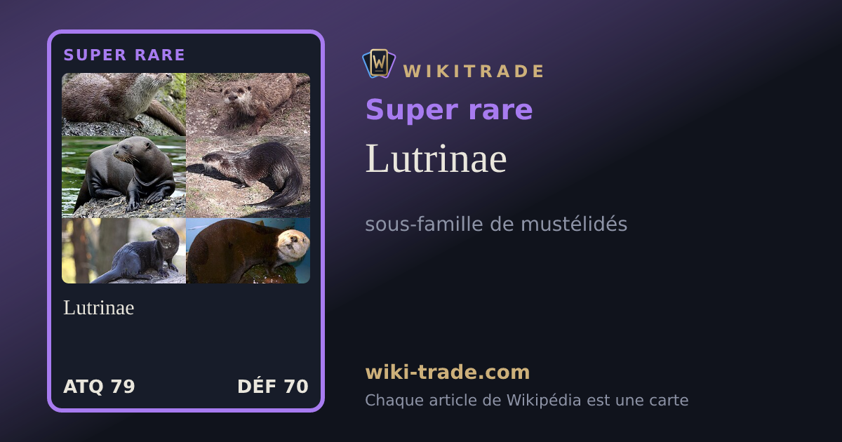 Lutrinae — carte Super rare