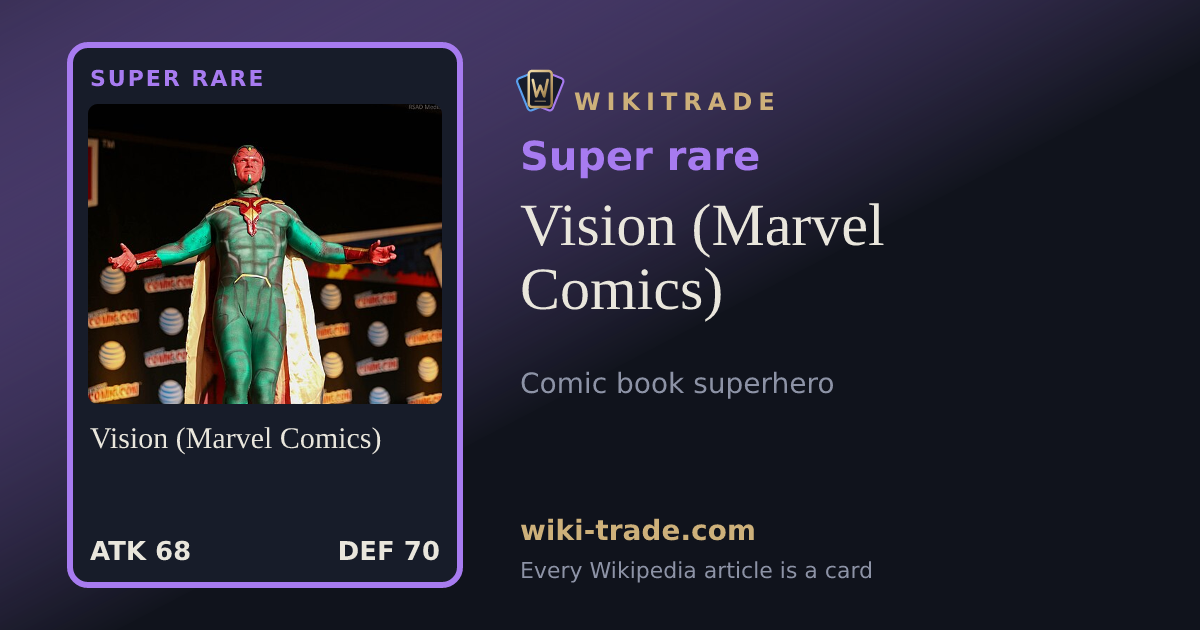 Vision (Marvel Comics) — Super rare card