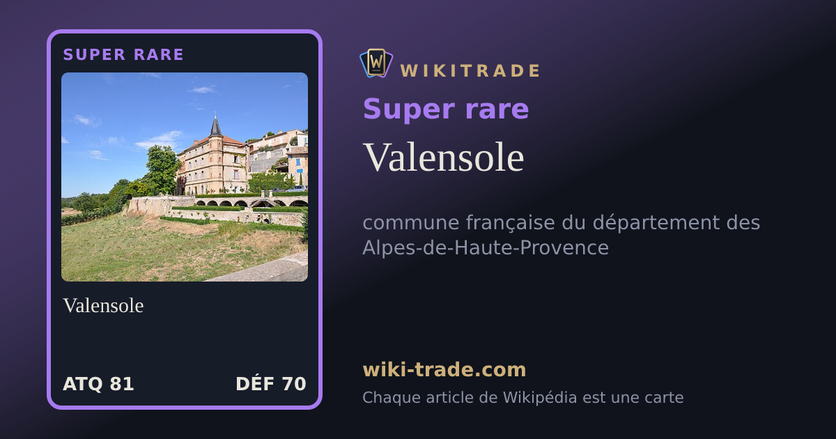 Valensole — carte Super rare