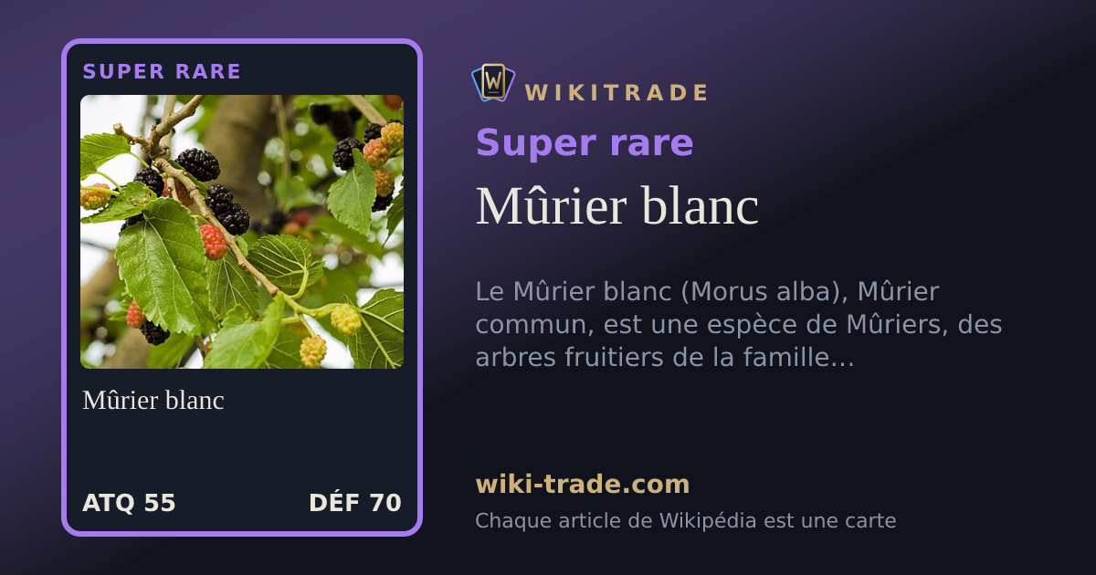 Mûrier blanc — carte Super rare