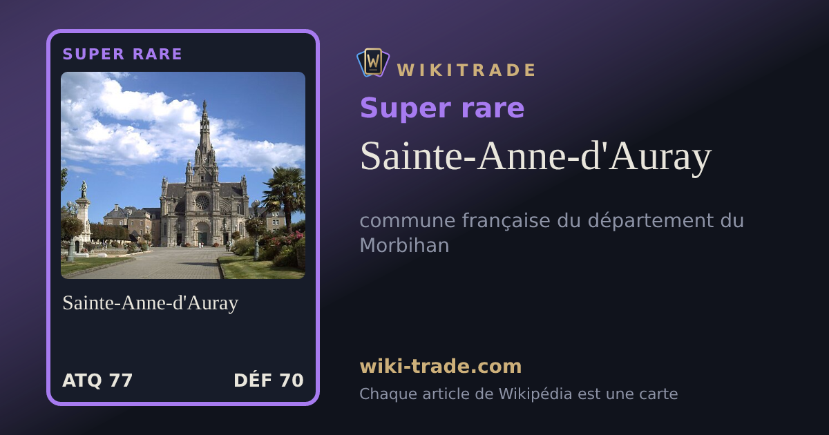 Sainte-Anne-d'Auray — carte Super rare