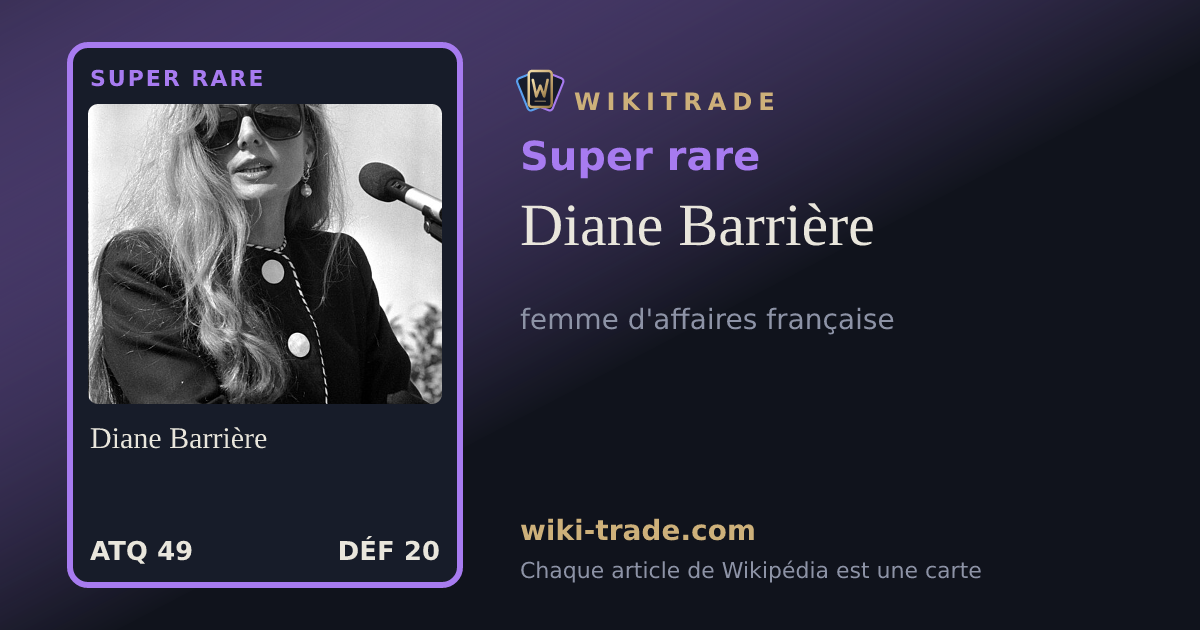 Diane Barrière — carte Super rare