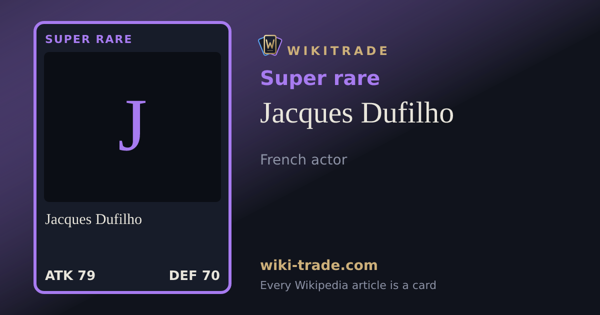Jacques Dufilho — Super rare card