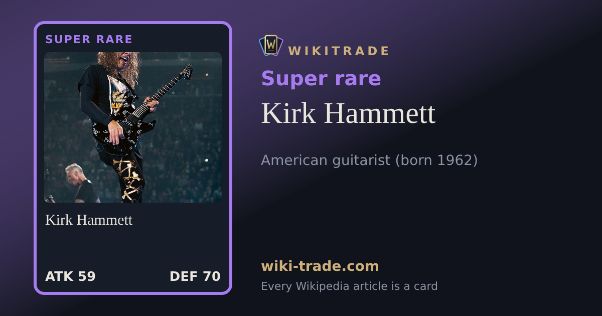 Kirk Hammett — Super rare card