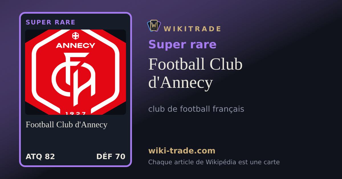 Football Club d'Annecy — carte Super rare