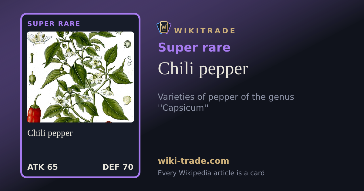 Chili pepper — Super rare card