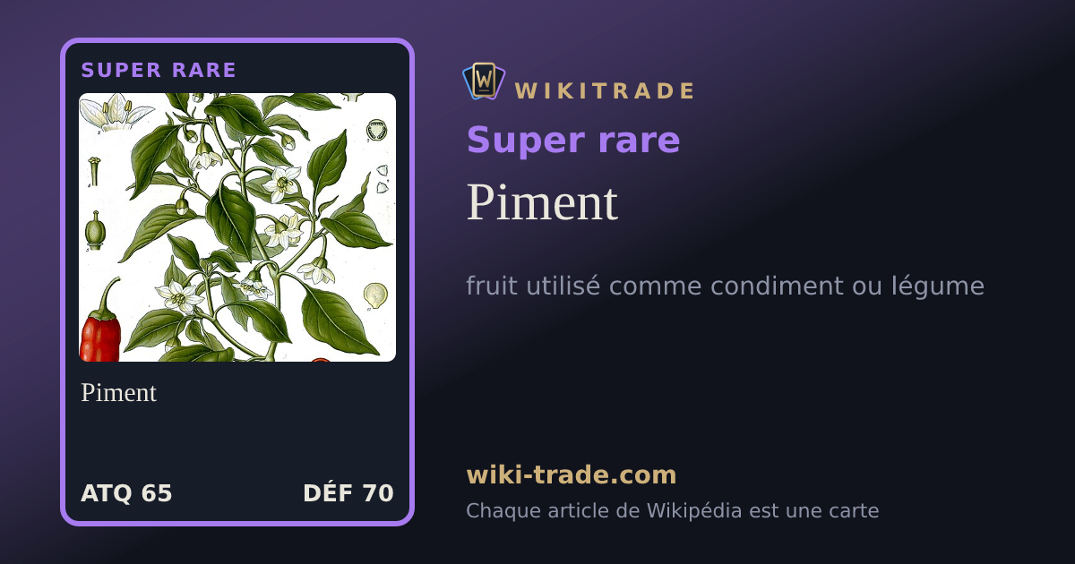 Piment — carte Super rare
