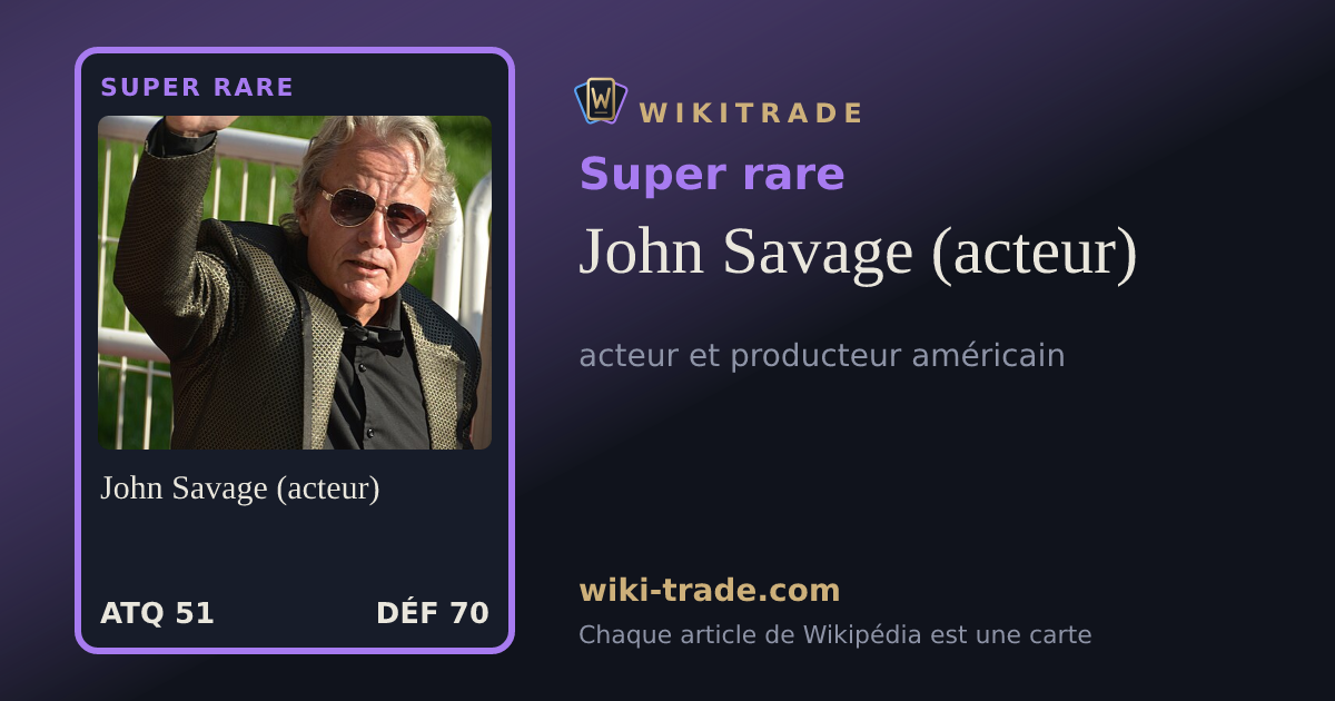John Savage (acteur) — carte Super rare