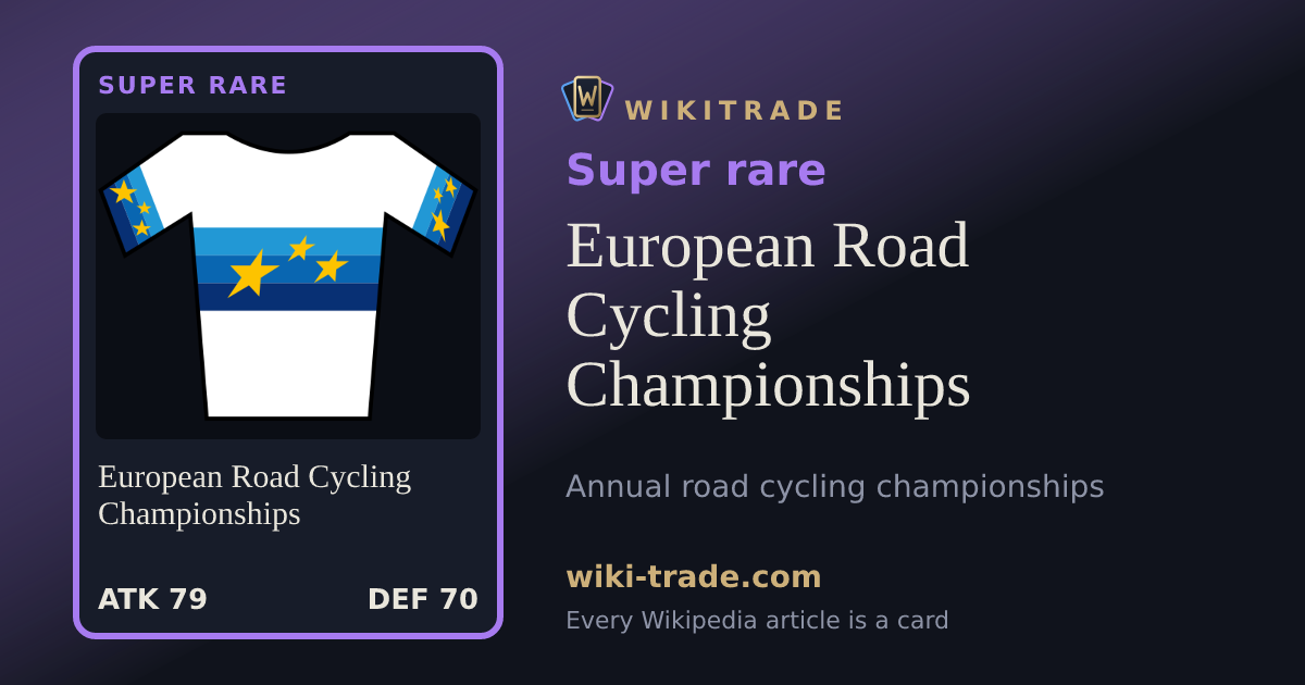 European Road Cycling Championships — Super rare card