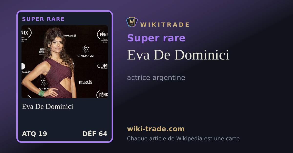 Eva De Dominici — carte Super rare