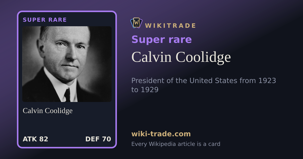 Calvin Coolidge — Super rare card