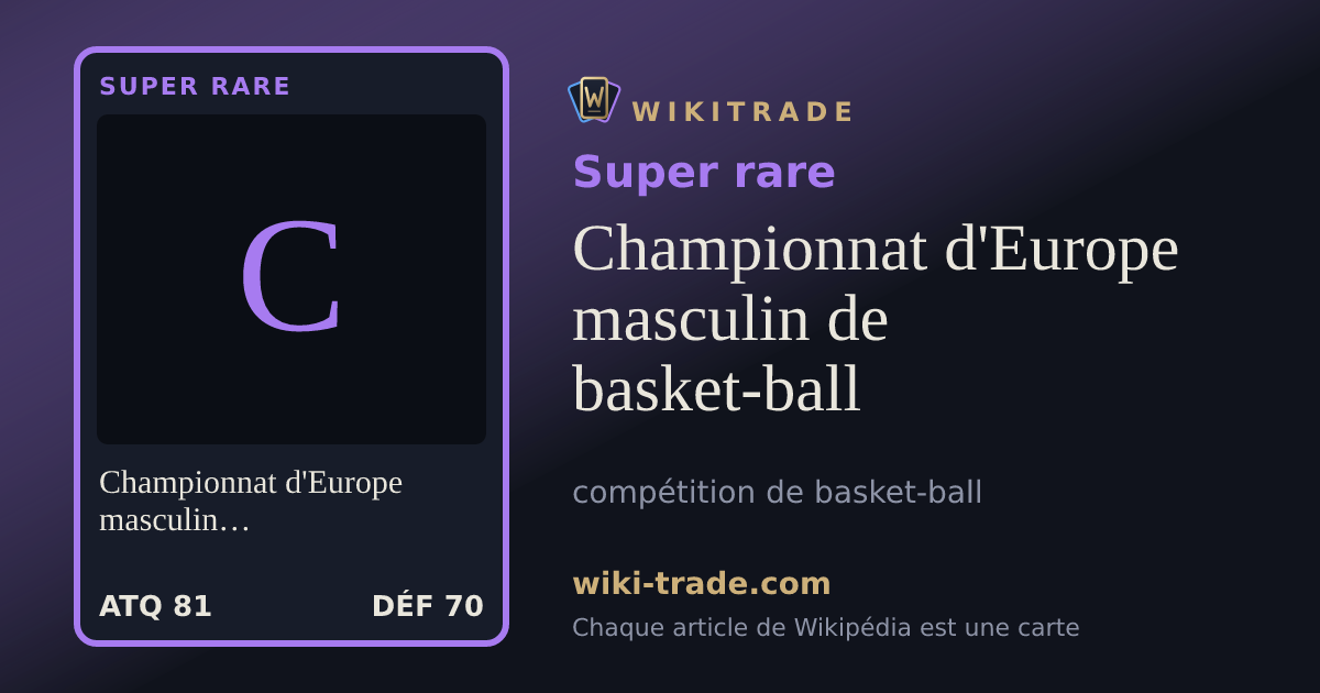 Championnat d'Europe masculin de basket-ball — carte Super rare