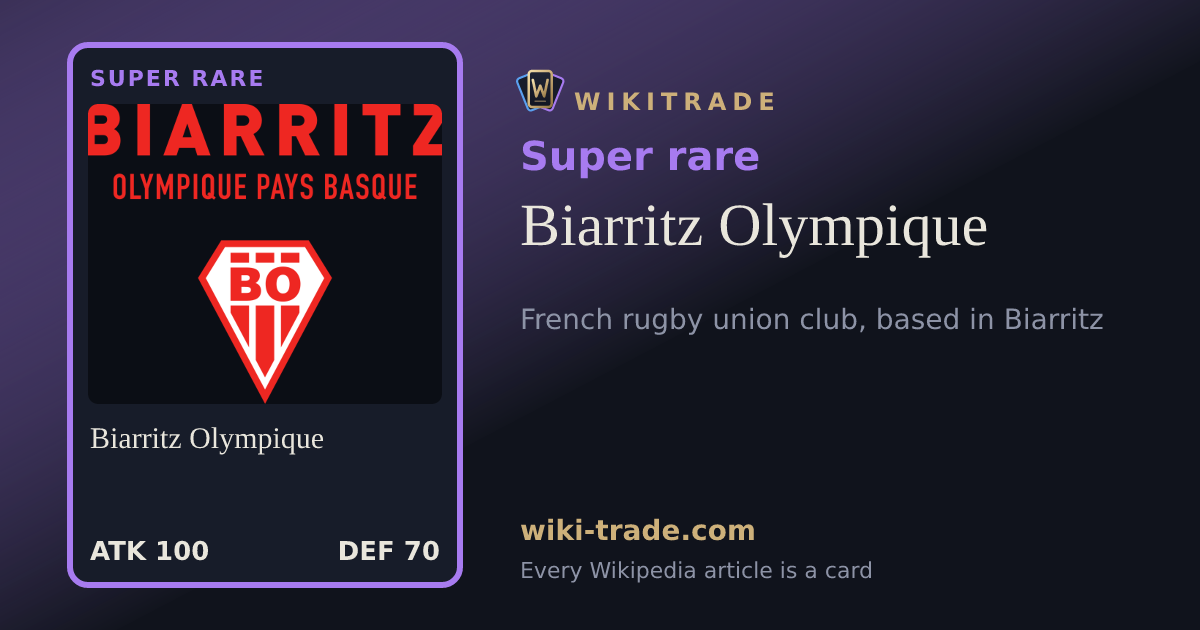 Biarritz Olympique — Super rare card