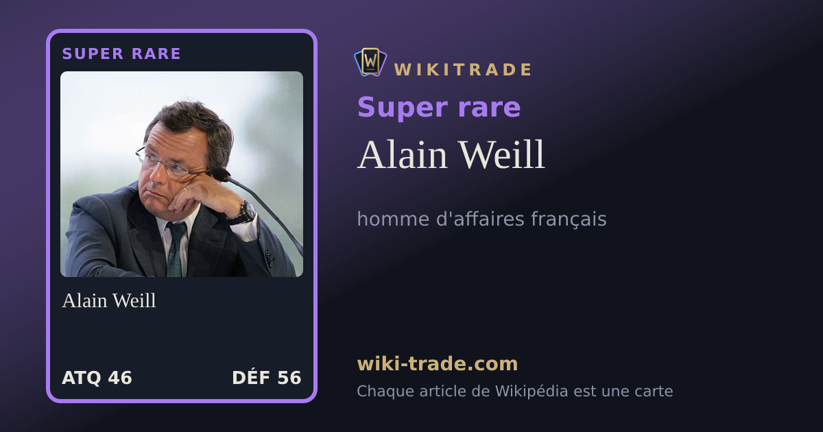 Alain Weill — carte Super rare