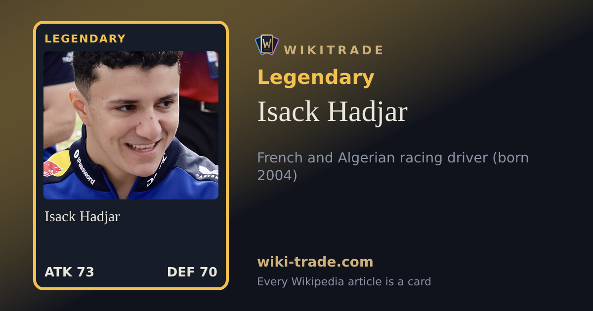Isack Hadjar — Legendary card