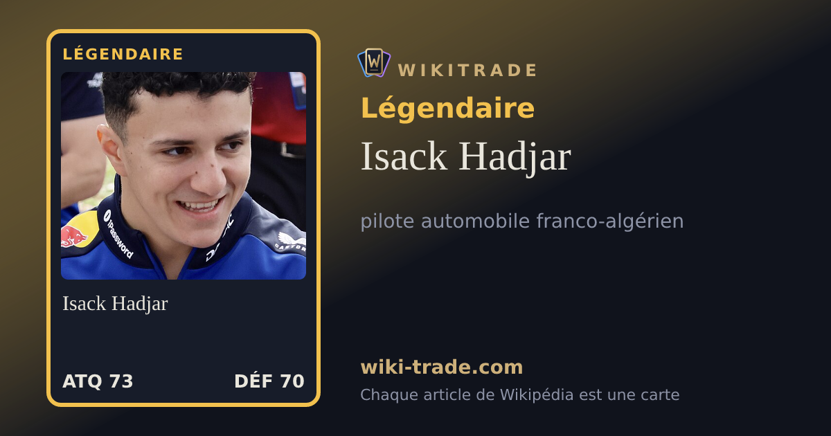 Isack Hadjar — carte Légendaire