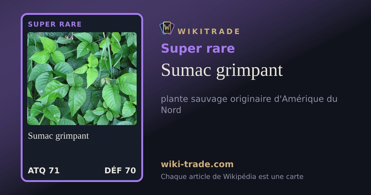 Sumac grimpant — carte Super rare