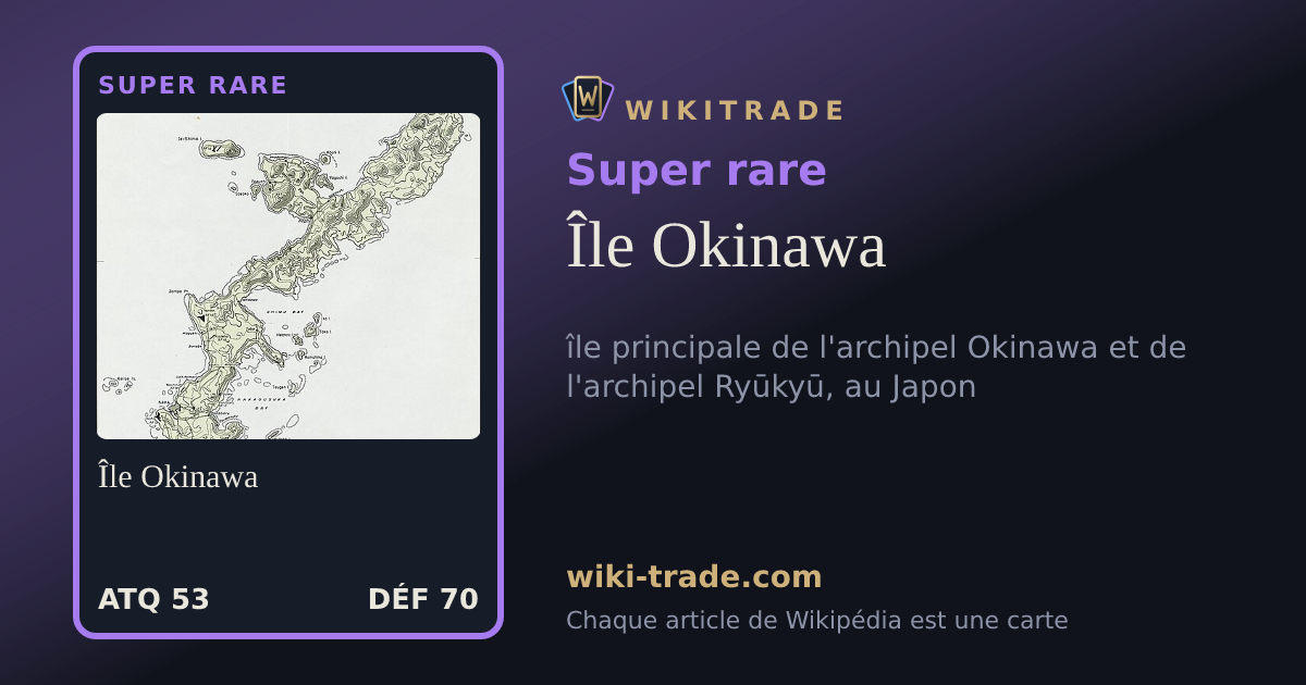 Île Okinawa — carte Super rare