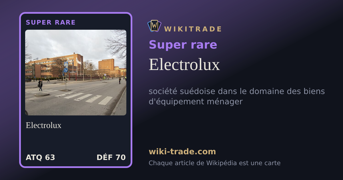 Electrolux — carte Super rare
