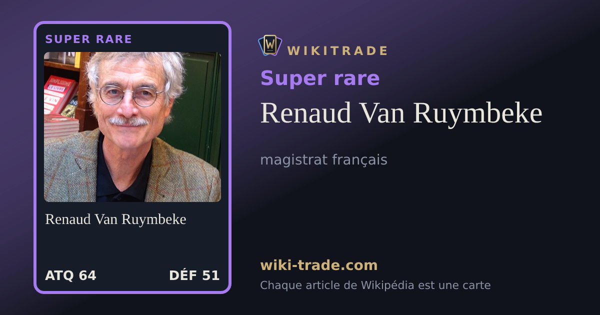 Renaud Van Ruymbeke — carte Super rare