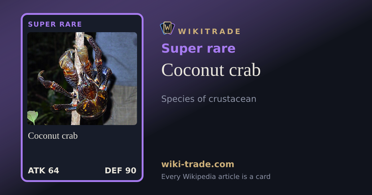 Coconut crab — Super rare card