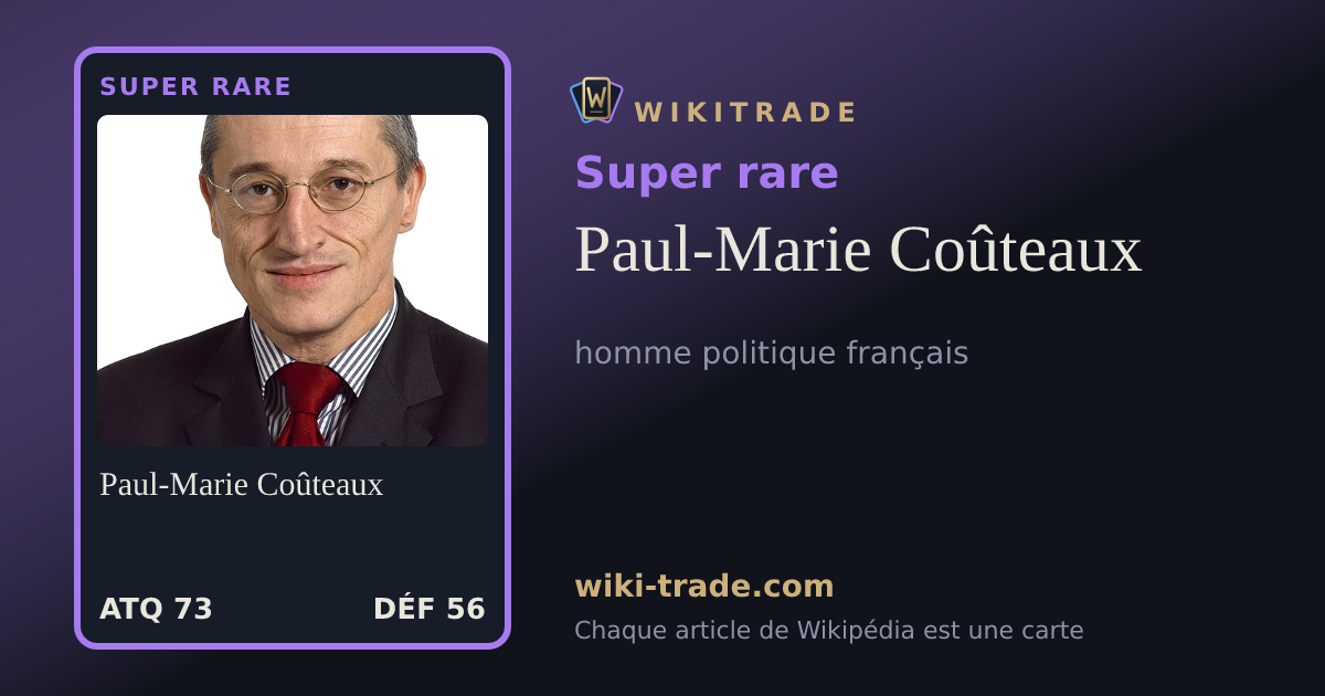 Paul-Marie Coûteaux — carte Super rare