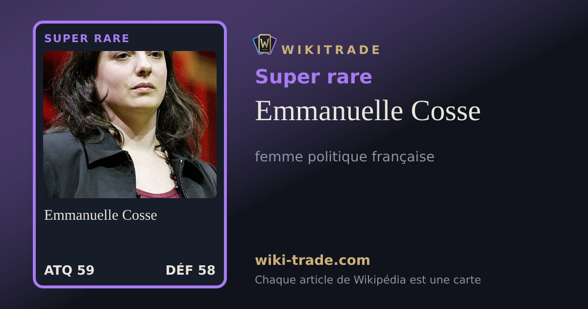 Emmanuelle Cosse — carte Super rare